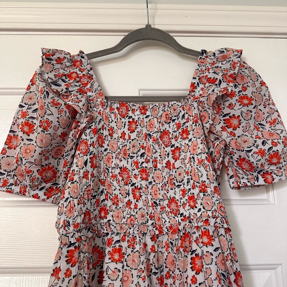 NWOT Girls Vineyard Vines smocked tea length dress - Picture 2 of 3